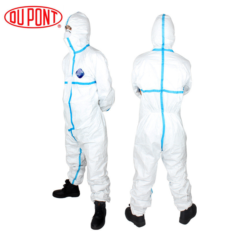 杜邦tyvek防護(hù)服1422A特衛(wèi)強(qiáng)膠條隔離服滅菌防塵服噴漆服全身工作服