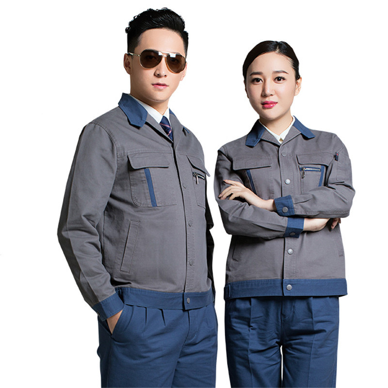 邦安1301純棉秋冬工作服套裝男勞保服長(zhǎng)袖汽修服車(chē)間電焊工服定做