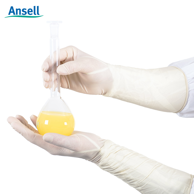 Ansell安思爾 無菌乳膠潔凈室手套化學(xué)品飛濺BASL防護手套